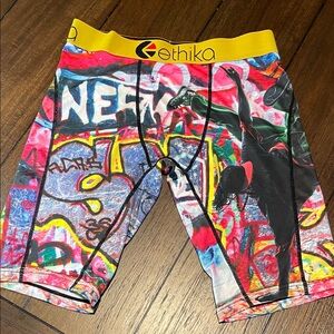 Ethika Urban Graffiti Boxer Briefs with Yellow Waistband